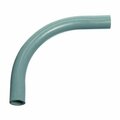 Abb Carlon Conduit Elbow, 90 deg Angle, PVC, Gray UA9DJ